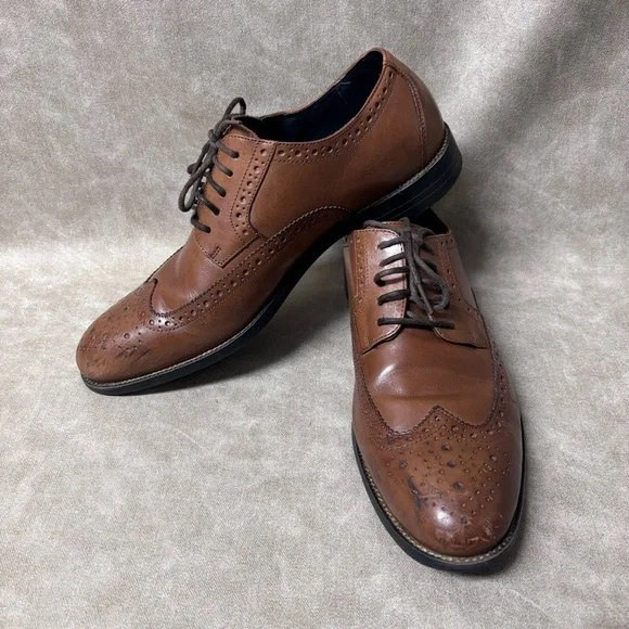 Stacy-Adams men's oxford dress shoes leather detail Size 9M - Picture 3 of 8